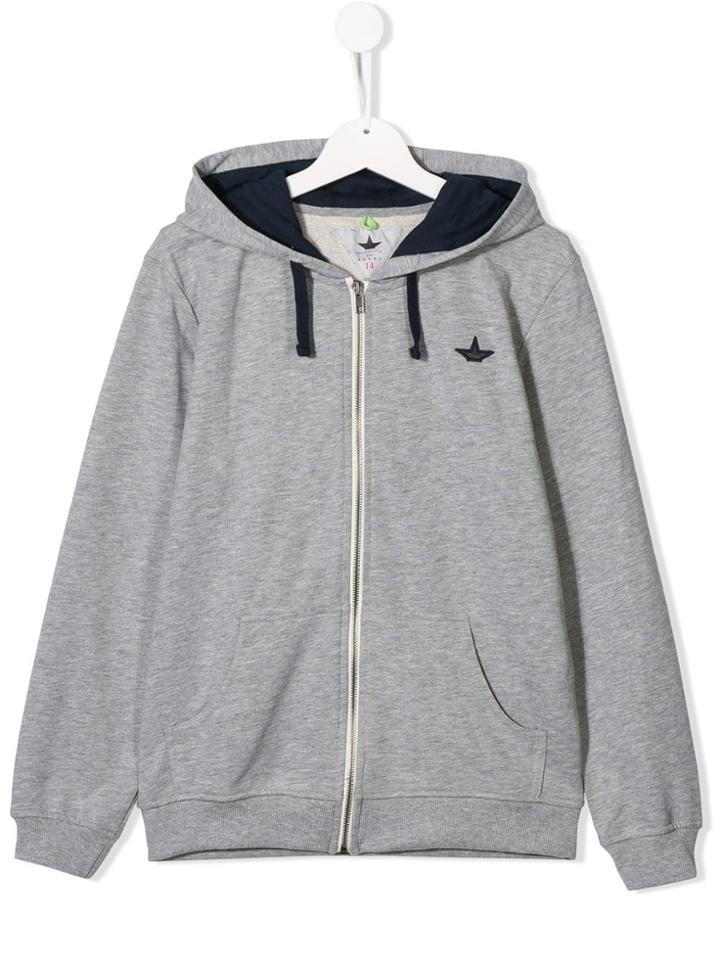 Macchia J Embroidered Detail Hoodie - Grey