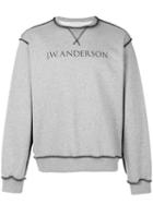 J.w.anderson - Logo Print Sweatshirt - Men - Cotton - S, Grey, Cotton