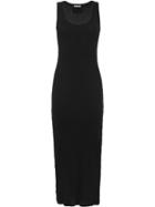 Miu Miu Ribbed Midi Dress - Black