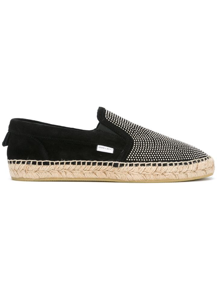 Jimmy Choo 'vlad' Studded Espadrilles - Black