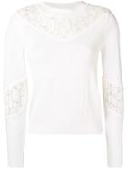 See By Chloé Lace Panel Sweater - Nude & Neutrals