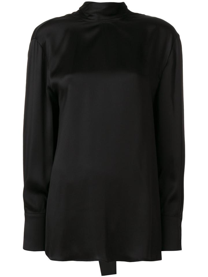 Valentino Tie Back Blouse - Black