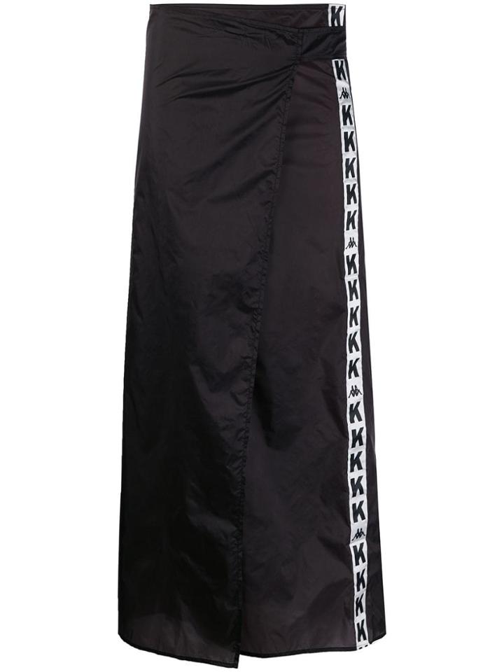 Kappa Kontroll Logo Tape Mid-length Skirt - Black