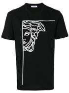 Versace Collection Medusa Embroidered T-shirt - Black