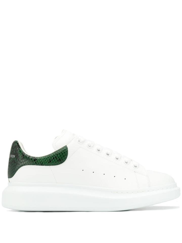 Alexander Mcqueen Python Effect Sneakers - White