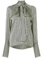 Petar Petrov Striped Blouse - Black