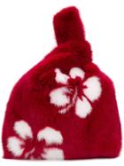 Simonetta Ravizza Furrissima Hibiscus Tote - Red