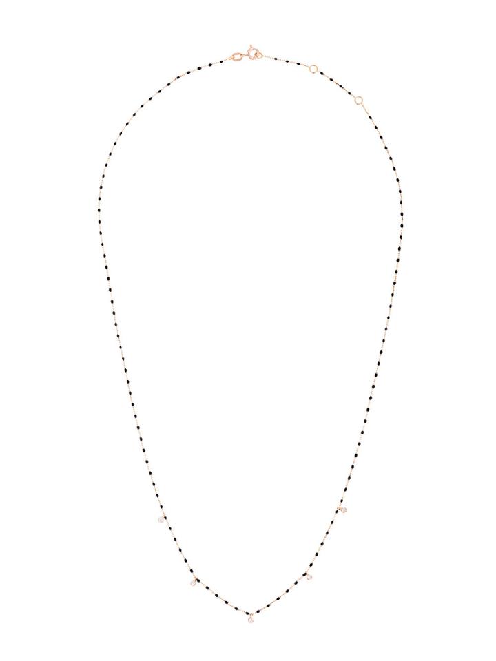 Gigi Clozeau Diamond And Resin Small Stones Necklace - Metallic