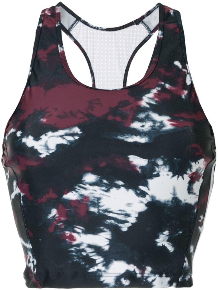 The Upside Marble-effect Cropped Top - Blue