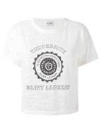 Saint Laurent Saint Laurent Université Fitted Ringer T-shirt - Nude &