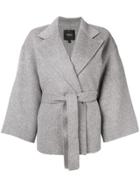 Theory Belted Cape Jacket - Grey