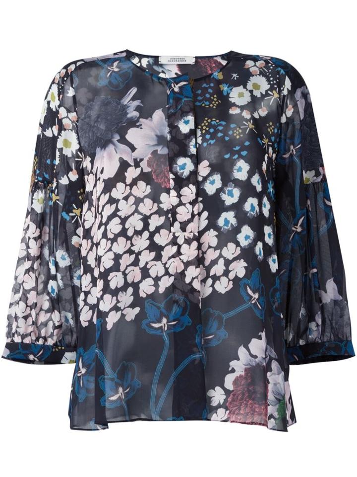Dorothee Schumacher 'airy Florals' Blouse, Women's, Size: 1, Black, Silk