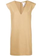 Chloé V-neck Shift Dress - Nude & Neutrals