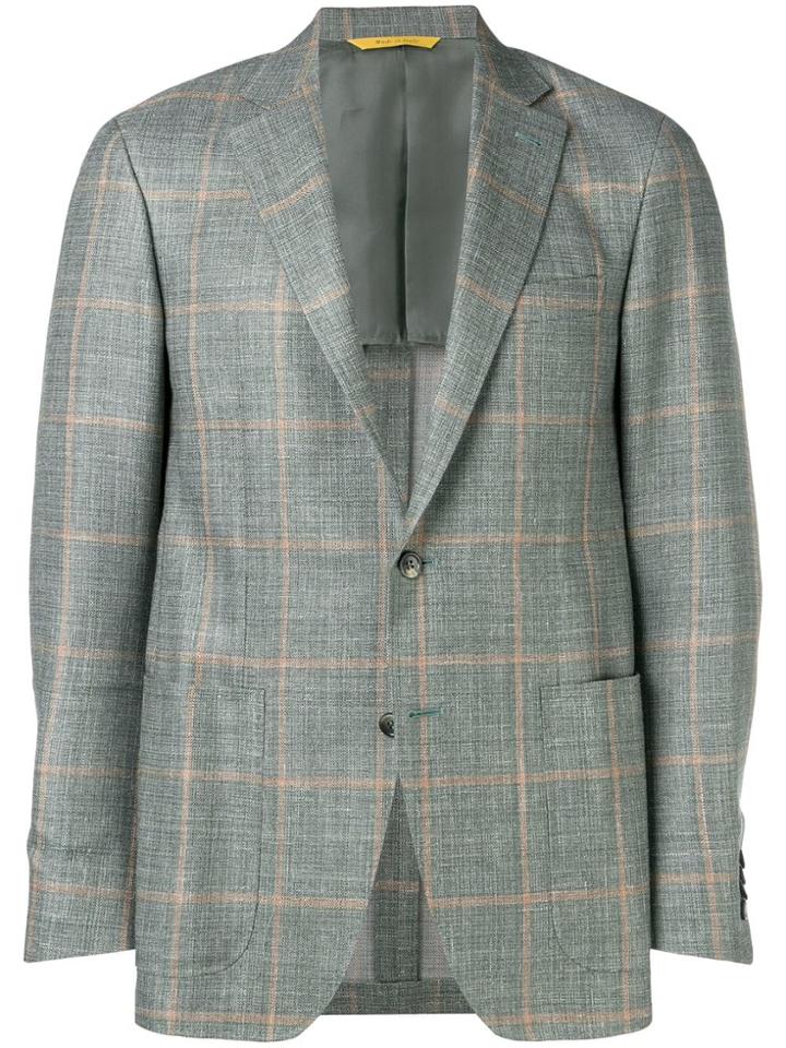 Canali Check Blazer - Grey