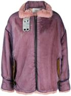 Quetsche Zipped Oversized Jacket - Purple