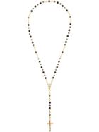 Nialaya Jewelry Rosary Crucifix Necklace - Gold