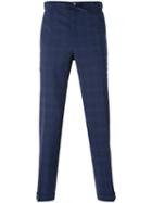Pt01 - Cropped Checked Trousers - Men - Polyester/spandex/elastane/wool - 58, Blue, Polyester/spandex/elastane/wool