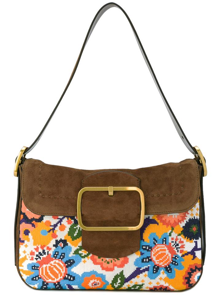 Tapestry Buckle Bag - Women - Leather/polyester - One Size, Leather/polyester, Tory Burch