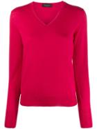 Roberto Collina V-neck Knit Top - Pink