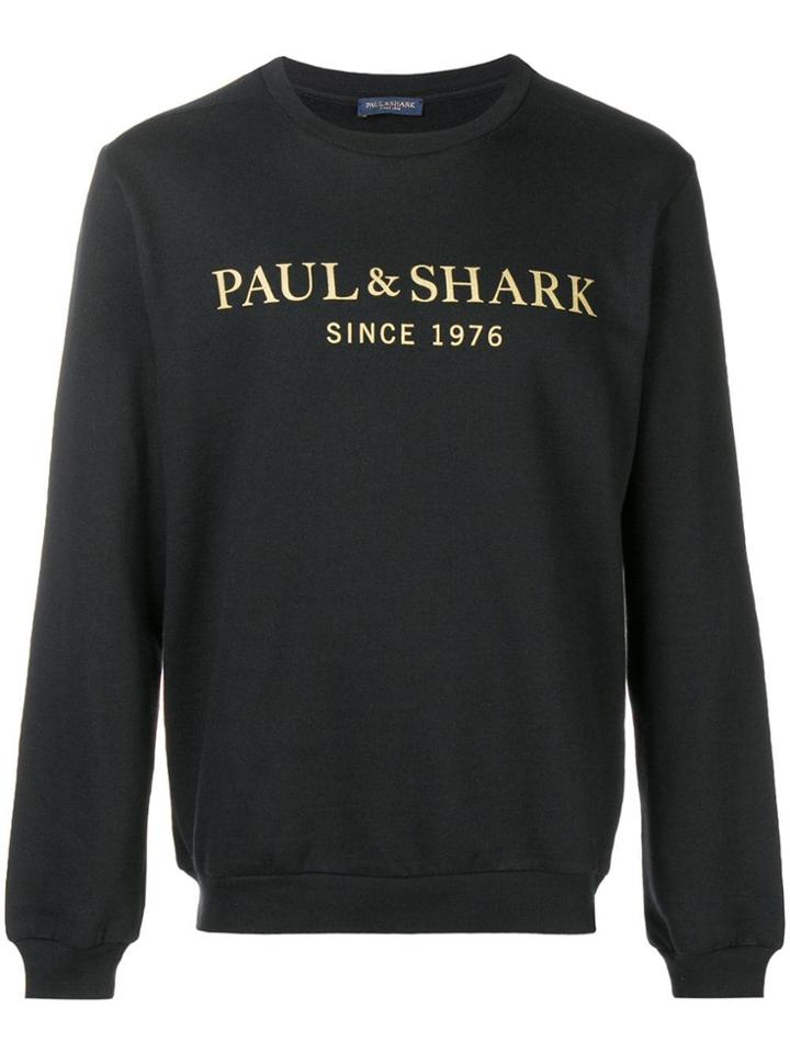 Paul & Shark Logo Print Sweatshirt - Black