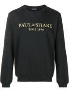Paul & Shark Logo Print Sweatshirt - Black