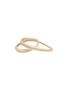 Charlotte Chesnais Gold Heart Two Finger Gold Plated Ring