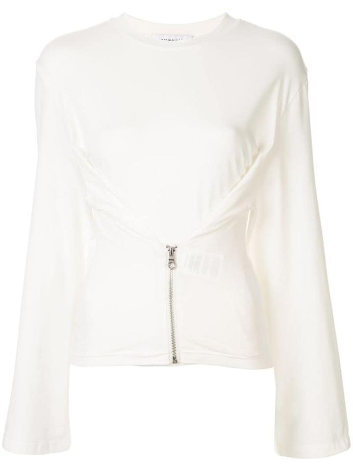 Ground Zero Zip Front Top - White