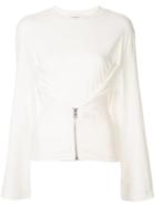 Ground Zero Zip Front Top - White