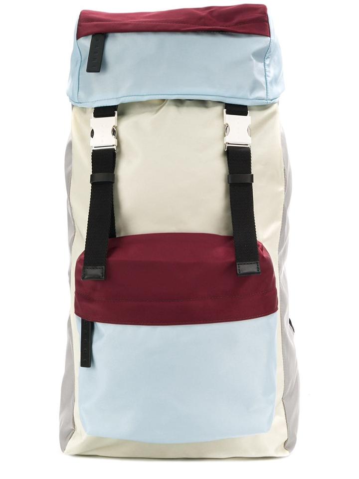 Marni Colour Block Backpack - White
