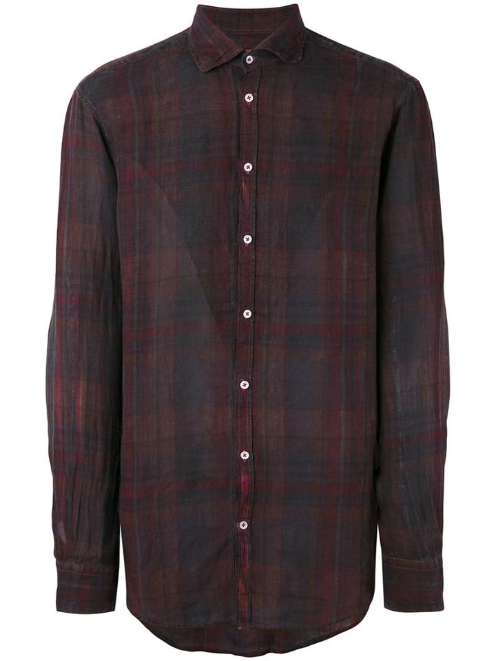 Massimo Alba - Check 'canary' Shirt - Men - Linen/flax - L, Red, Linen/flax