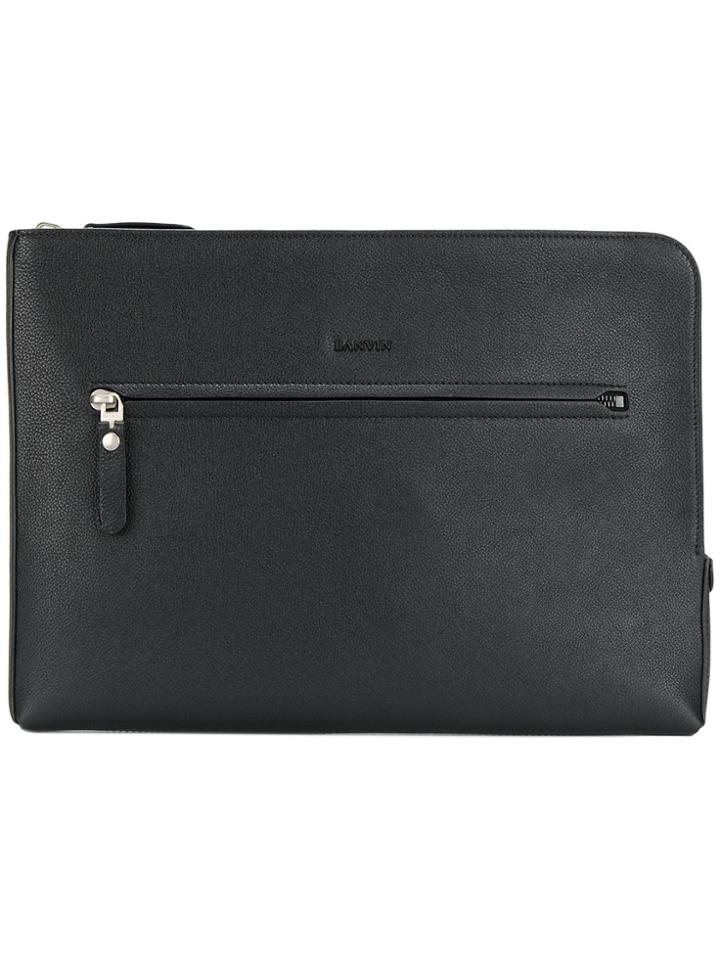 Lanvin Logo-embossed Clutch Bag - Black