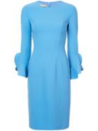 Michael Kors Collection Ruffled Sleeve Dress - Blue