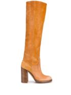 Dsquared2 Heeled Knee High Boots - Orange