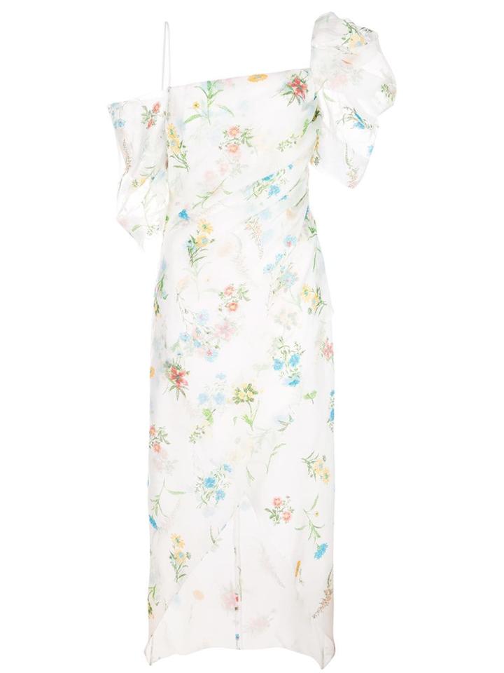 Rejina Pyo Floral Asymmetric Dress - White