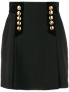 Alberta Ferretti Button Detail Mini Skirt - Black