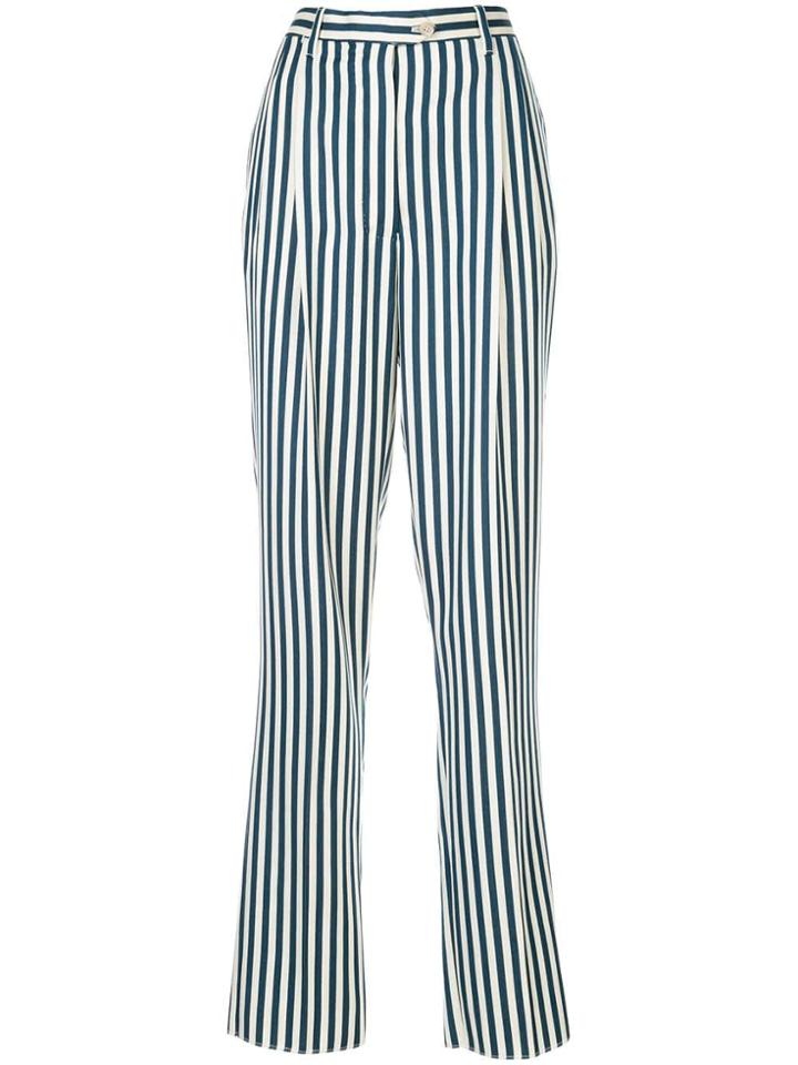 Giuliva Heritage Collection Striped Straight-leg Trousers - Blue