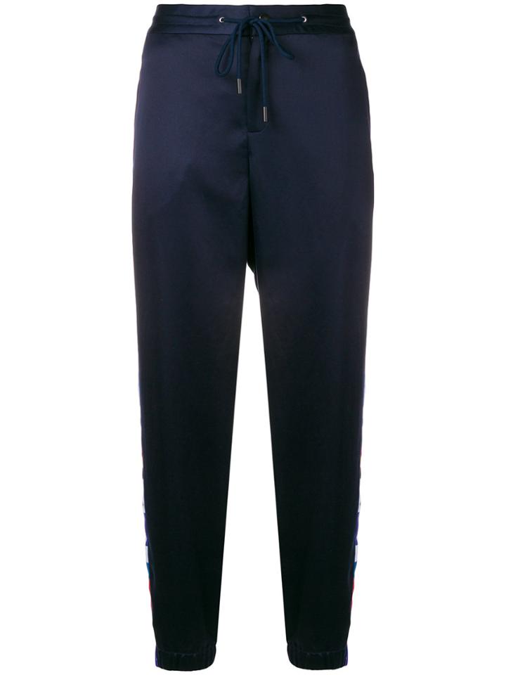 Kris Goyri Flags Stripe Track Pants - Blue