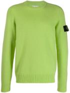 Stone Island Logo Slim-fit Sweater - Green