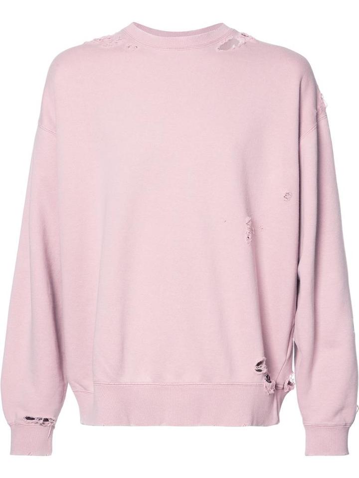 Jieda Super Damage Sweatshirt, Men's, Size: 2, Pink/purple, Cotton