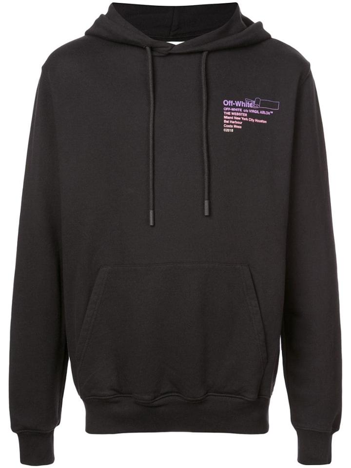 Off-white Diagonal Stripe Hoodie - Black