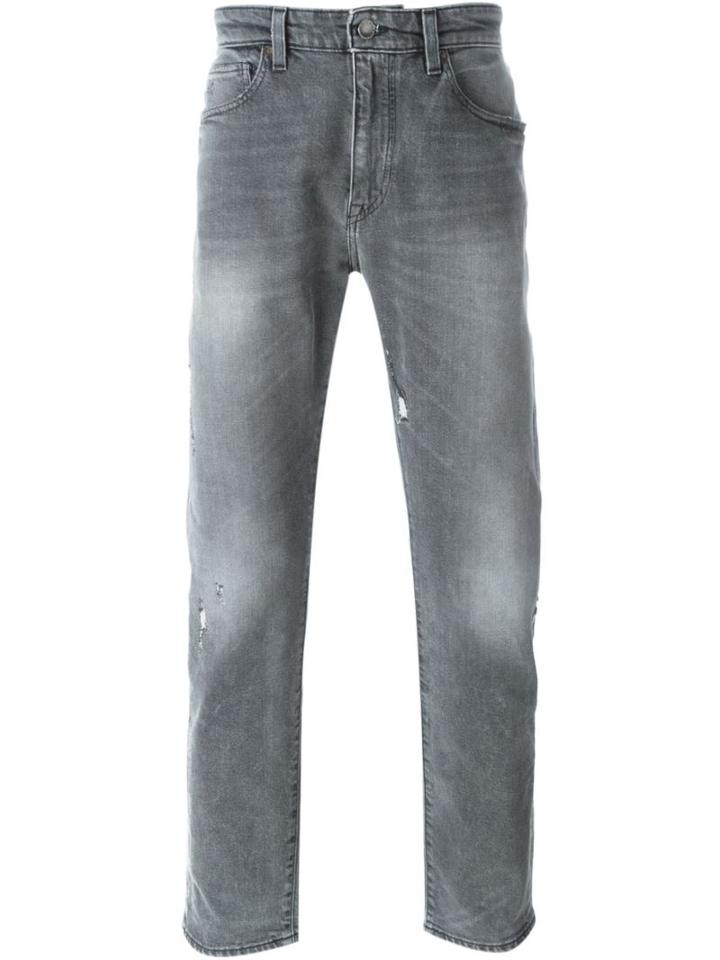 Levi S: Made & Crafted Stonewashed Jeans, Men's, Size: 34, Grey, Cotton