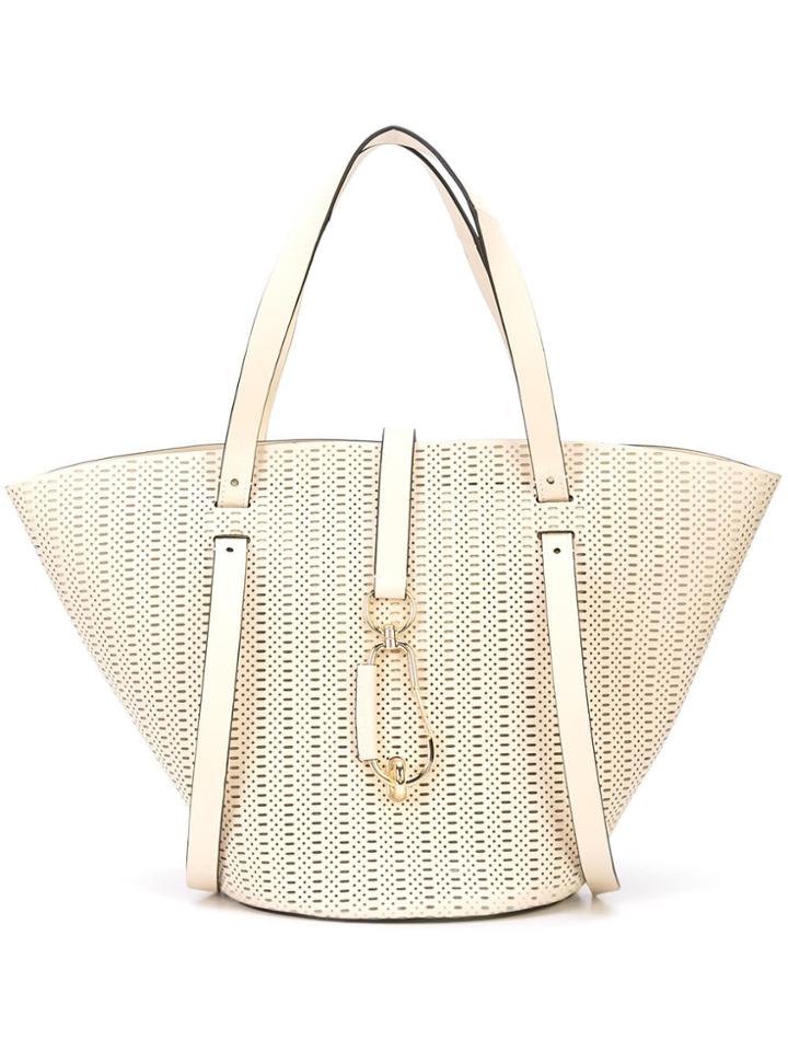 Zac Zac Posen Belay Perforated Large Tote - White