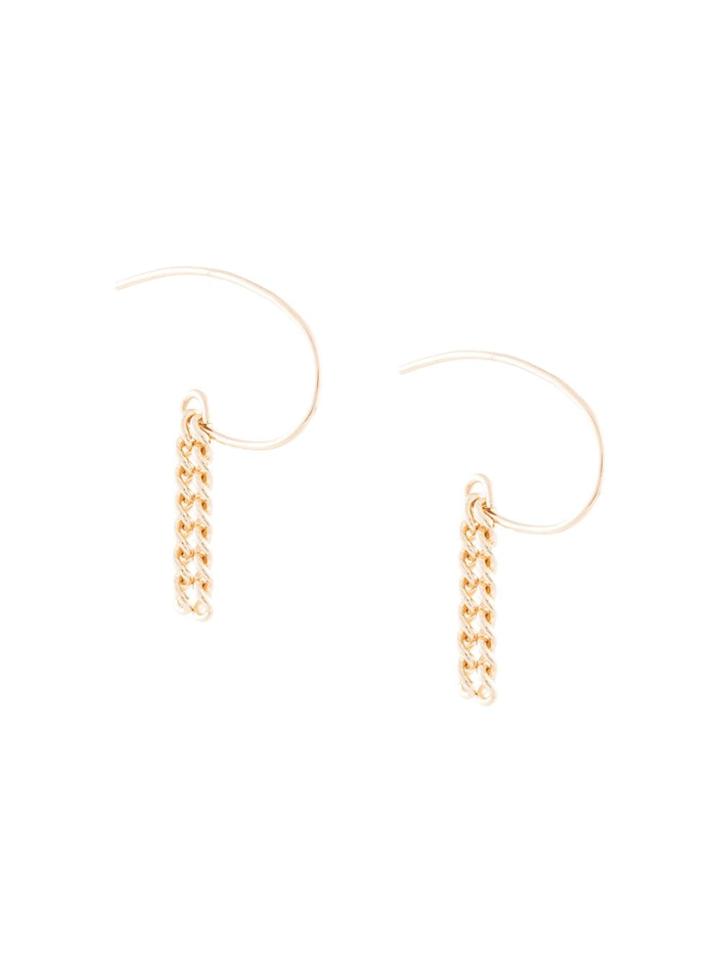 Petite Grand Double Chain Earrings - Gold