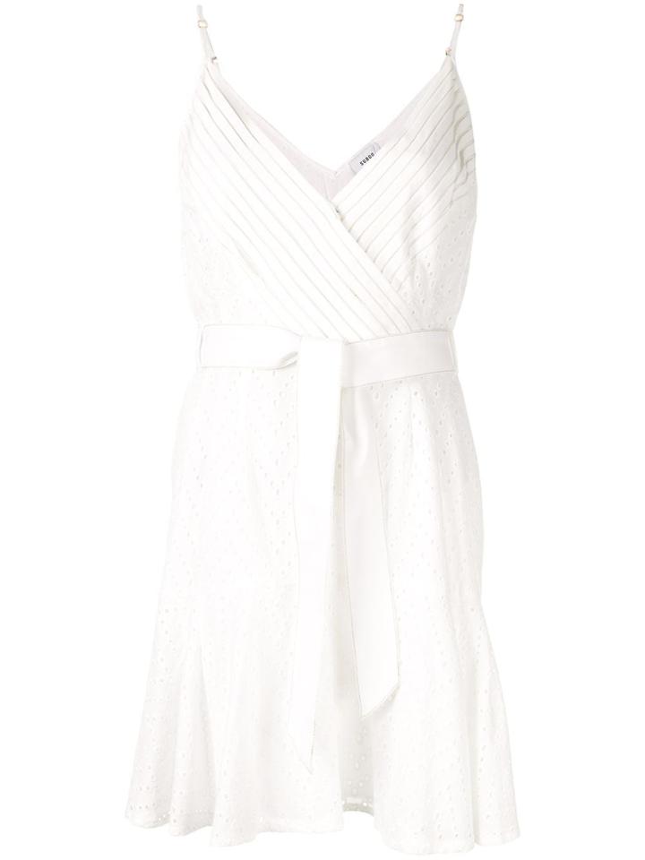 Suboo Goldie Wrap Tie Mini Dress - White