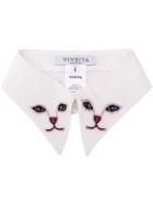 Vivetta Embroidered Cat Collar - White