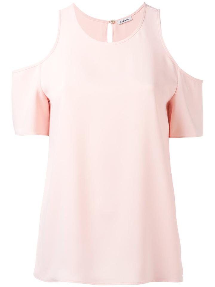 P.a.r.o.s.h. Slit Shoulders Top, Women's, Pink/purple, Polyester