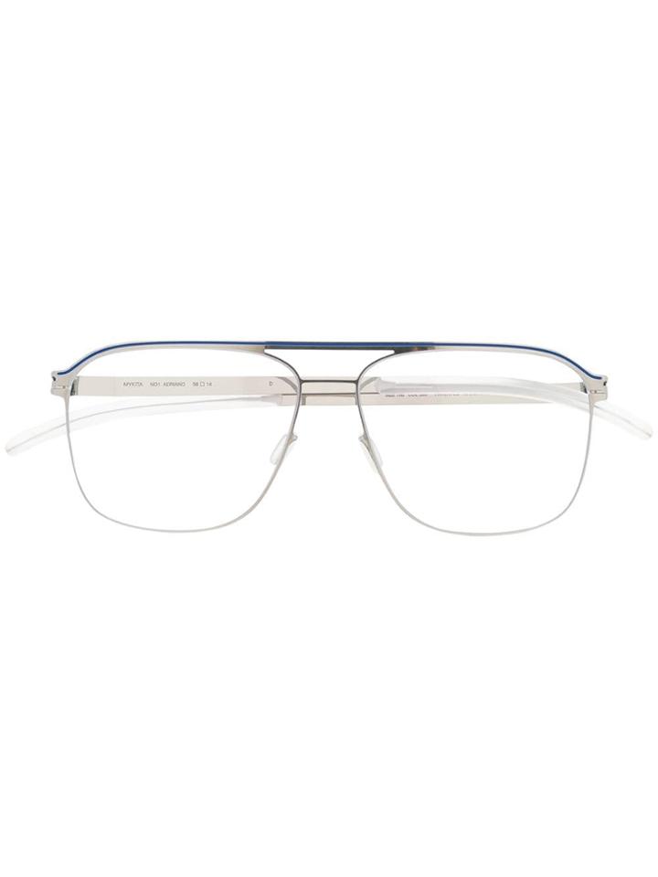 Mykita Aviator Glass Frames - Silver