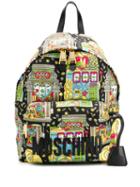 Moschino Zaino Casino-print Backpack - Yellow