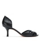 Sarah Chofakian Valencia Peep Toe Pumps - Black