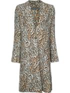 Raquel Allegra Low Neckline Duster Coat, Women's, Size: 2, Brown, Silk